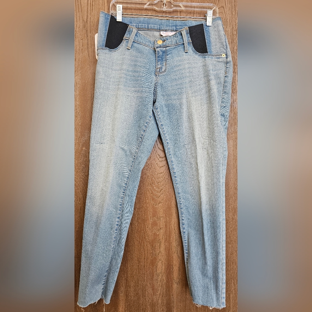 Women's Isabel Maternity jeggings light blue, expandable side panel, NWT